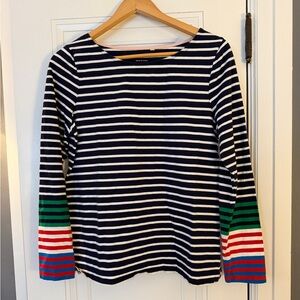 GUC Boden Navy and White Striped Top
